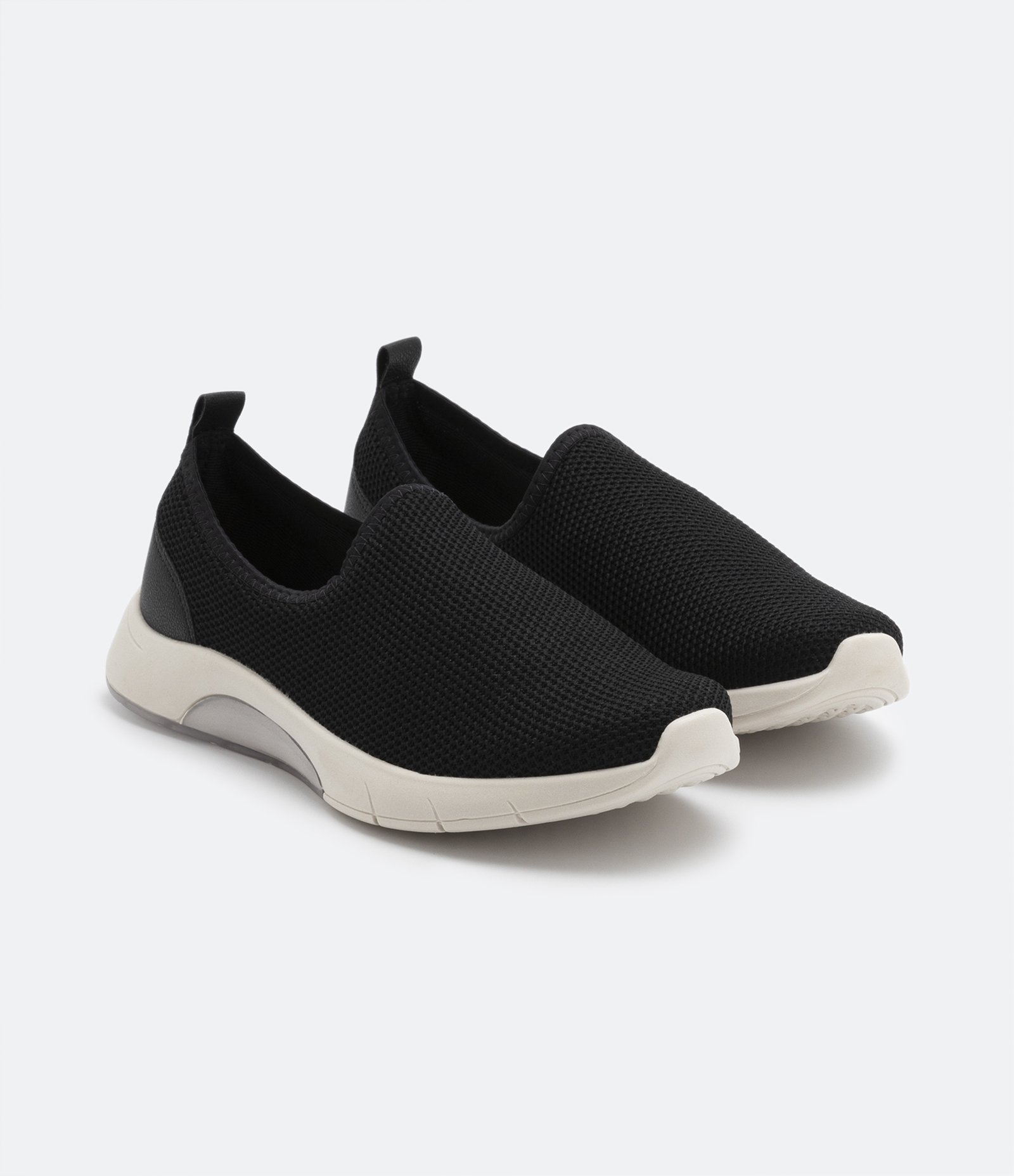 Tênis Knit Têxtil com Solado Diferenciado Preto 1