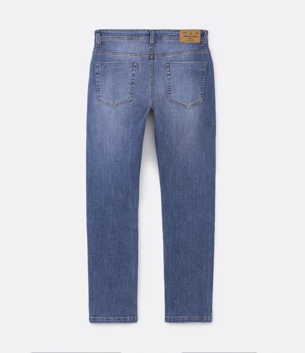 Calça Slim Básica Jeans com Elastano Azul Médio 7