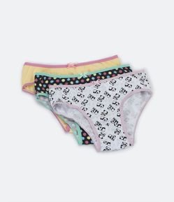 Kit 03 Calcinhas Slip Infantis em Algodão - Tam 2 a 14 anos