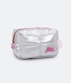 Nécessaire Tijolo Puffer com Patch Barbie