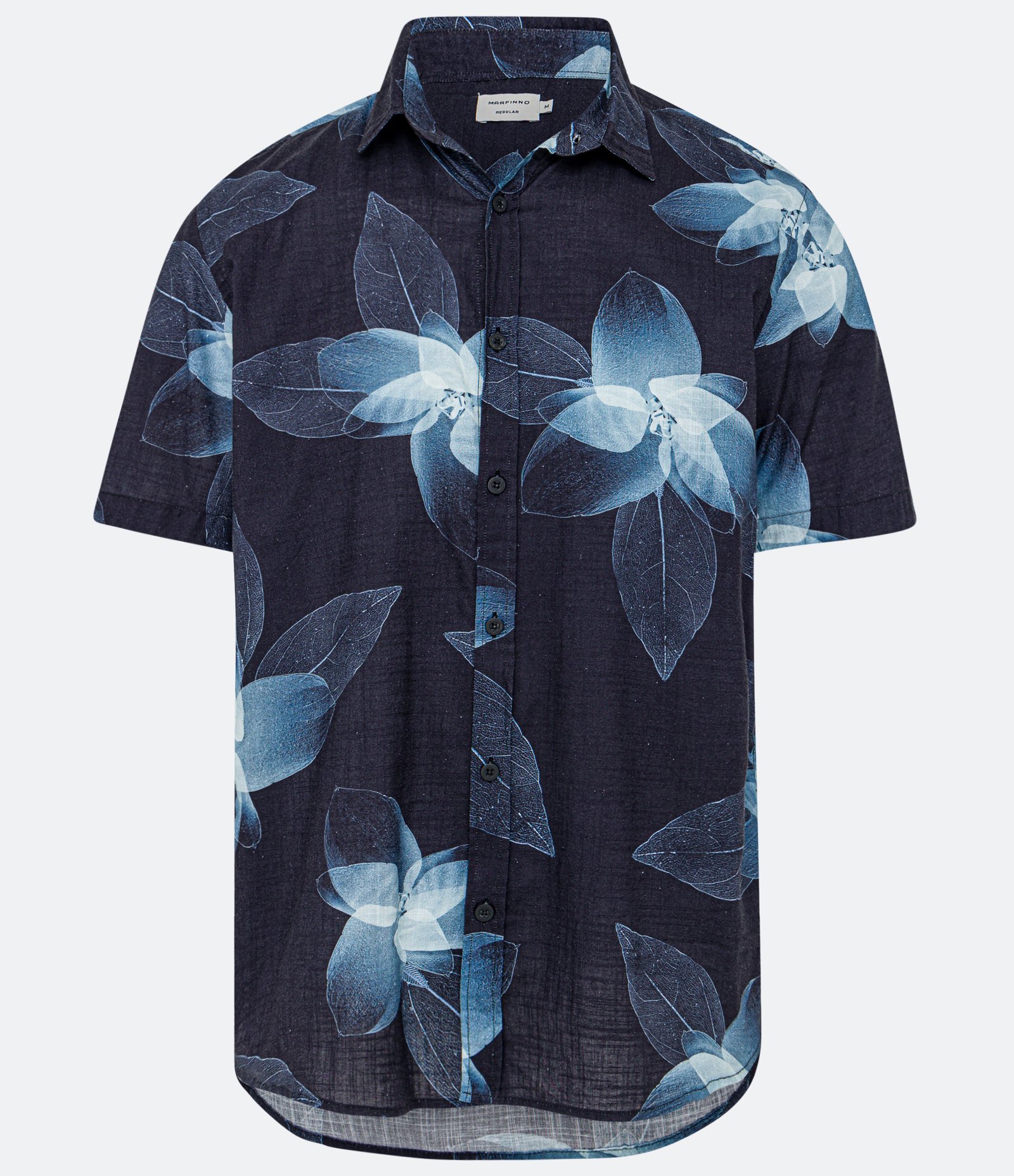 Camisa Comfort em Algodão com Estampa Floral Preto 5