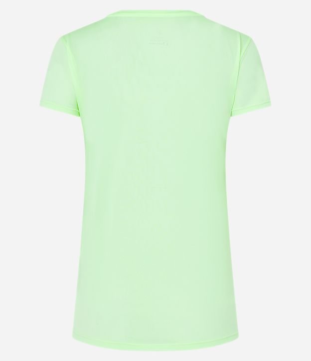Camiseta Esportiva Básica em Poliamida com Manga Curta Verde Claro 7