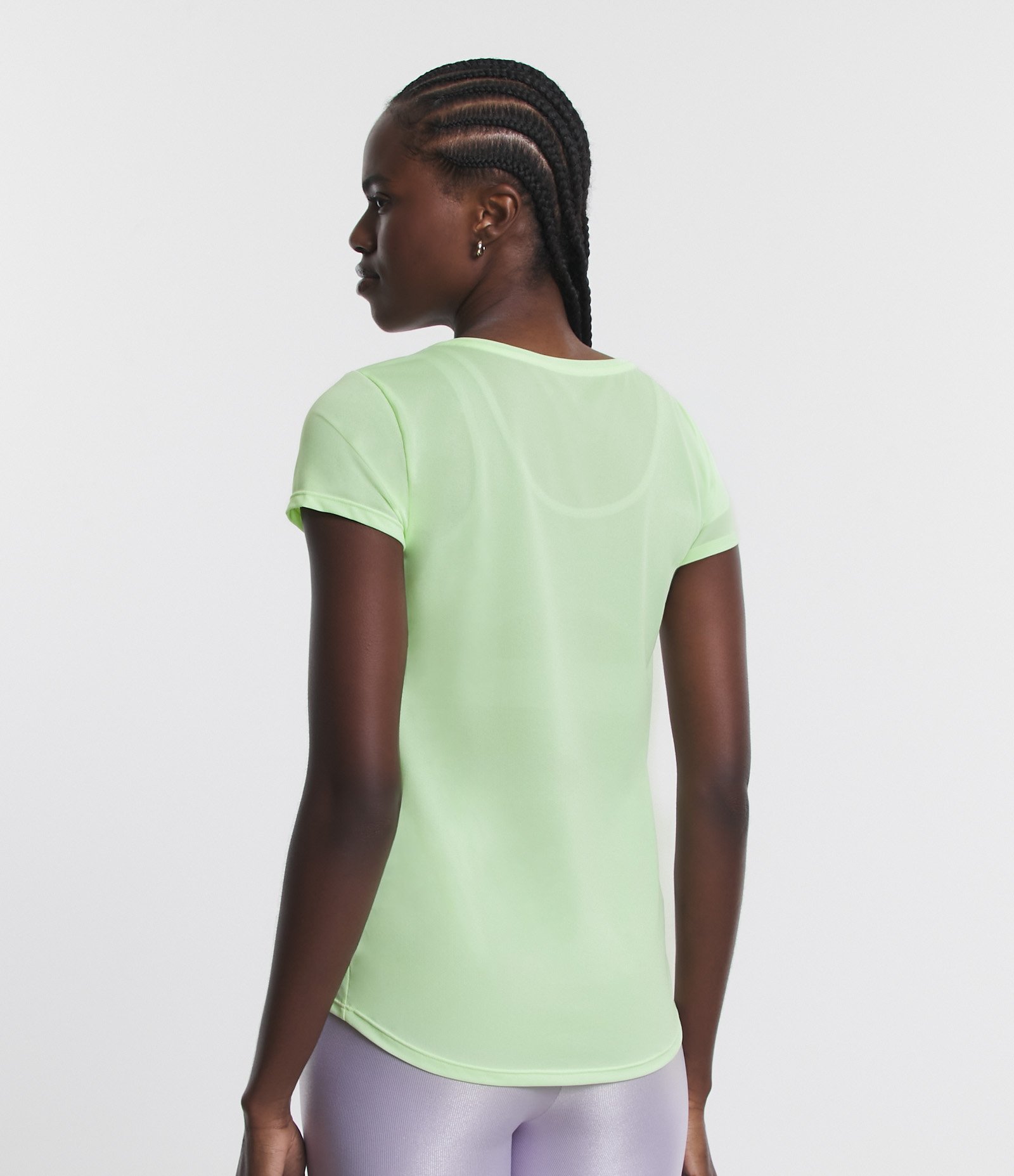 Camiseta Esportiva em Crepe Básica Verde Claro 3
