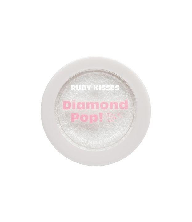 Iluminador Bouncy Glitter Diamond Pop Ruby Kisses Kiss - Cor: Coquetel de FLores - Tamanho: 3,5g