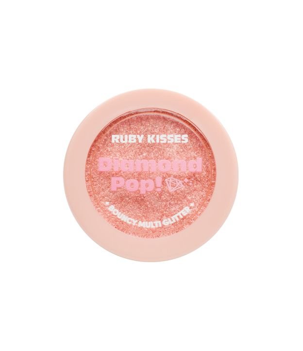 Iluminador Bouncy Glitter Diamond Pop Ruby Kisses Kiss - Cor: . - Tamanho: 3,5g