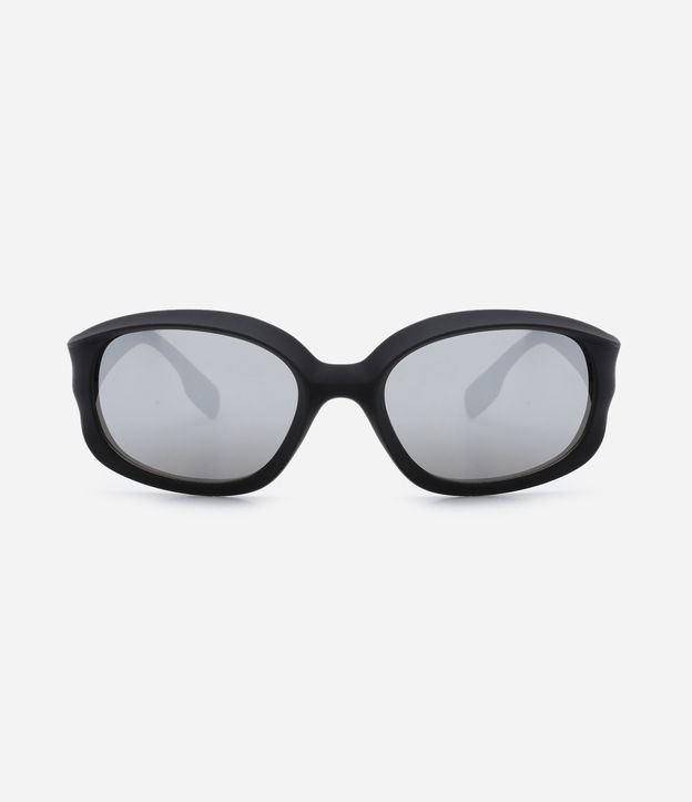 Óculos de Sol Esportivo com Lentes Prata Preto 2