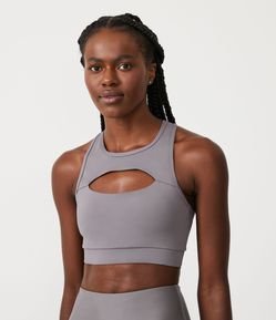 Top Nadador Esportivo em Poliamida com Detalhe Vazado