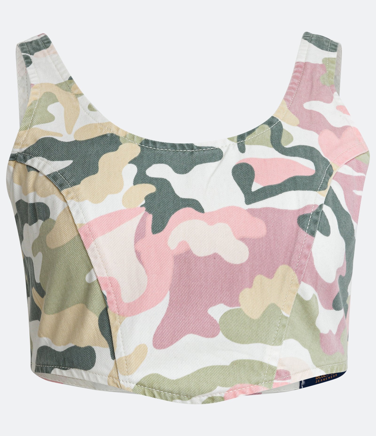 <em>Cropped</em> camuflado rosa, da Renner 