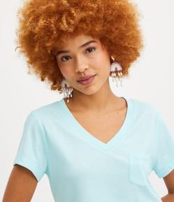 Blusa Básica em Algodão com Bolsinho Frontal