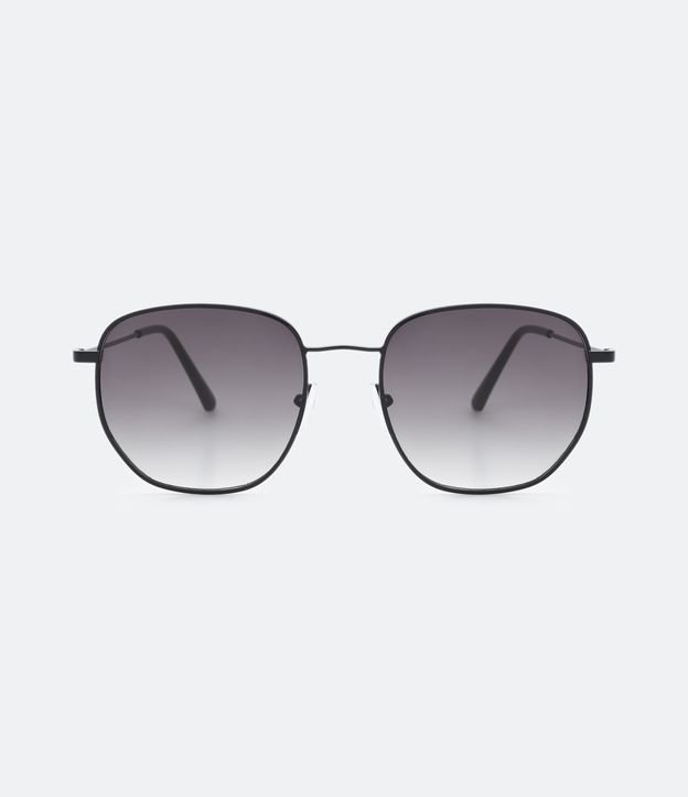 Óculos de Sol Quadrado com Lente Degradê Preto 2