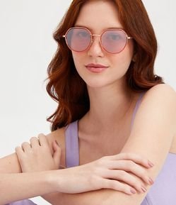 Óculos de Sola Redondo com Lentes Coloridas