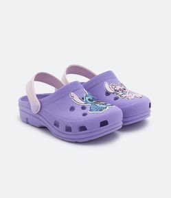 Sandália Babuche Infantil Stitch e Angel com Tira Traseira - Tam 20/21  ao 32/33