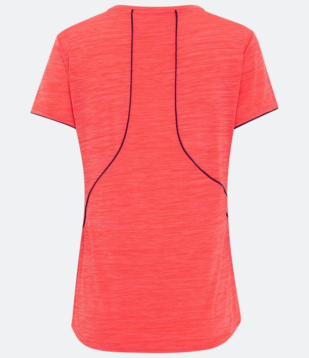 Remera Deportiva en Poliamida con Detalle Contrastante Naranja 7