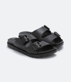 Sandália Rasteira Sport Sandal com Sola Tratorada e Tira Dupla