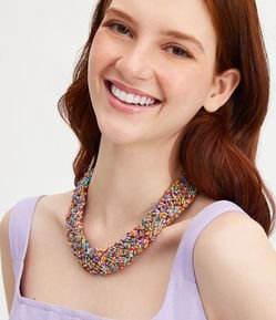 Maxi Colar com Trança de Miçangas