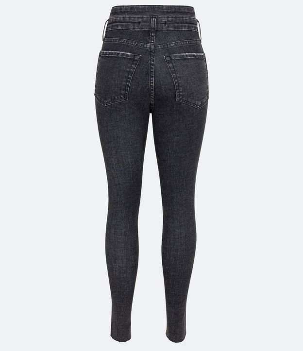 Calça Preta Skinny Linda Cintura Alta Zíper Cintura E Frontal Barras Friso  Moda Feminina p. em Promoção na Americanas