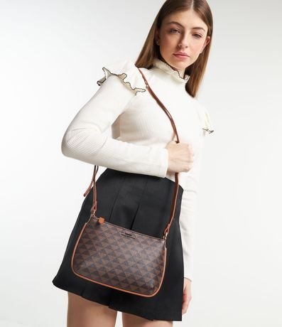 Bolsa Tranversal com Estampa de Triângulo Bolsa Tranversal com Estampa de Triângulo
