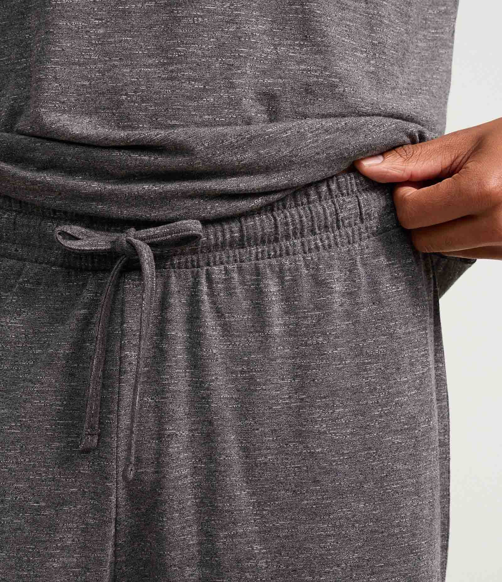 Pijama Curto em Malha Flamê com Efeito Mesclado Cinza Azulado 3