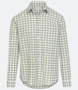 Camisa Regular em Algodão com Estampa Xadrez