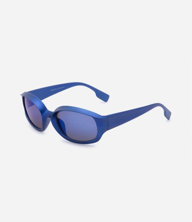 Óculos de Sol Esportivo com Lentes Espelhadas Azul 1