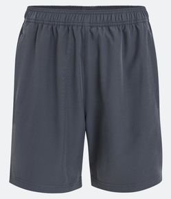 Bermuda Esportiva com Cós Elástico e Lettering Refletivo Lateral