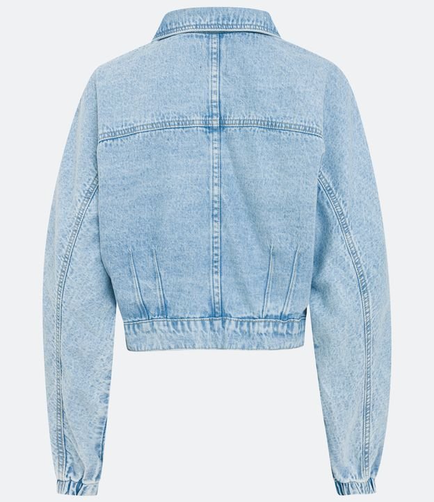 Campera de Jean con Bolsillos y Elástico en el Puño Azul 6