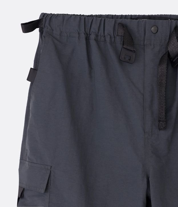 Pantalón se Convierte en Bermuda en Poliamida con Bolsillos Gris 9