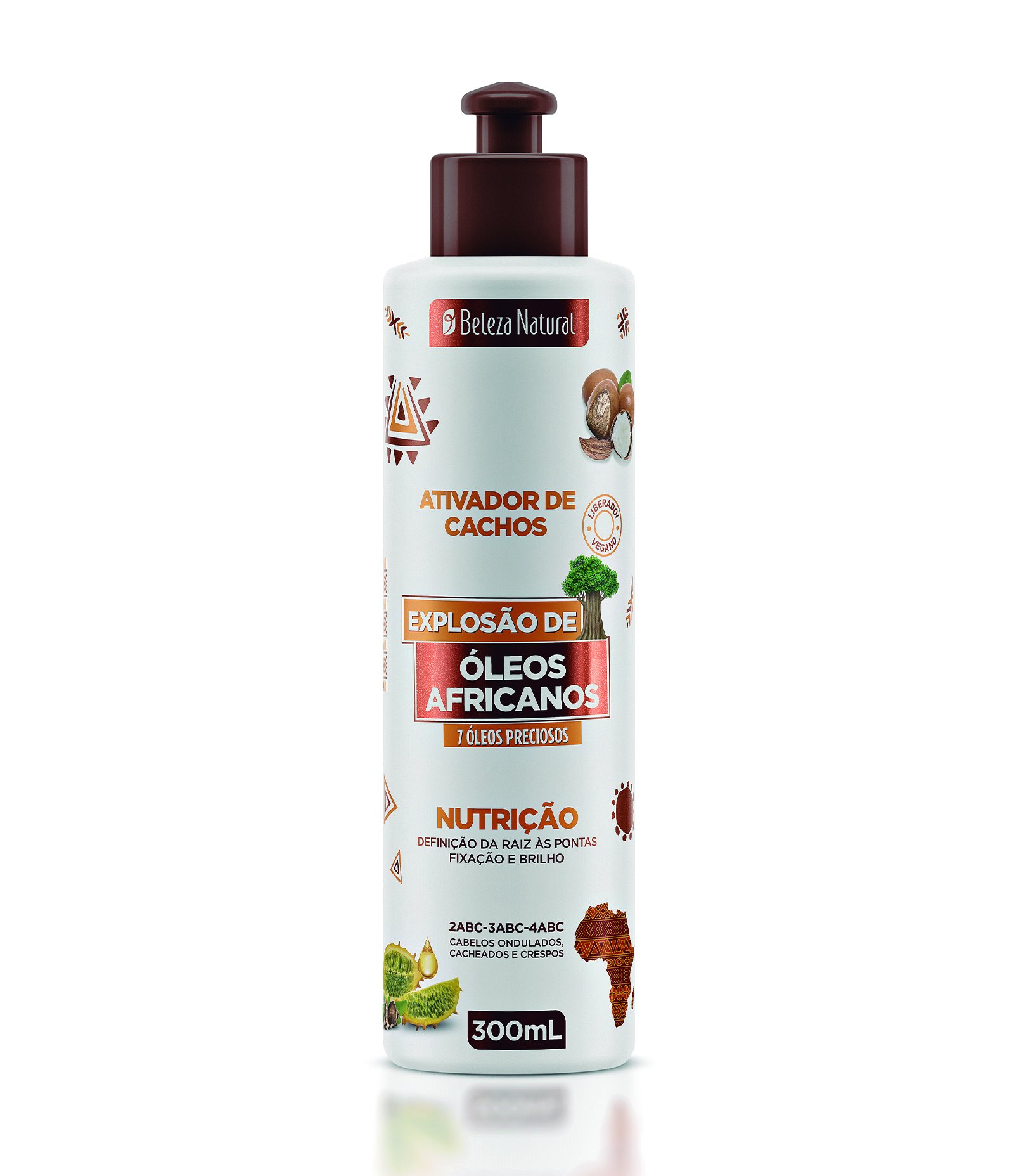 Ativador Capilar de Cachos Óleos Africanos Africanos 300ml 1