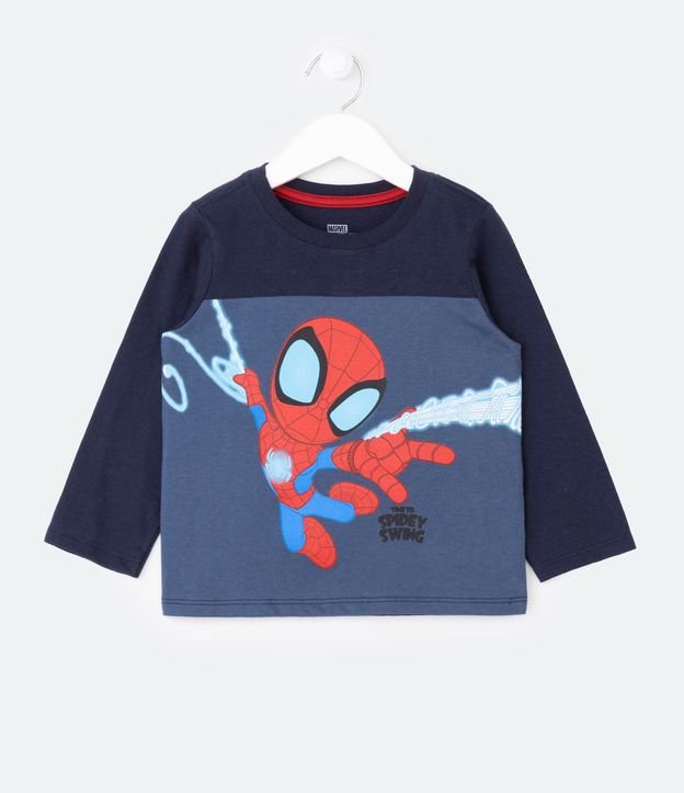 Camiseta Infantil com Recortes e Estampa Spidey - Tam 2 a 5 Anos