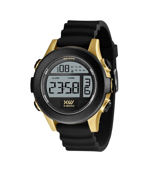 Relógio X-Watch Digital com Pulseira em Silicone e Caixa em Poliuretano XMPPD669 PXPX - Cor: Preto - Tamanho: U