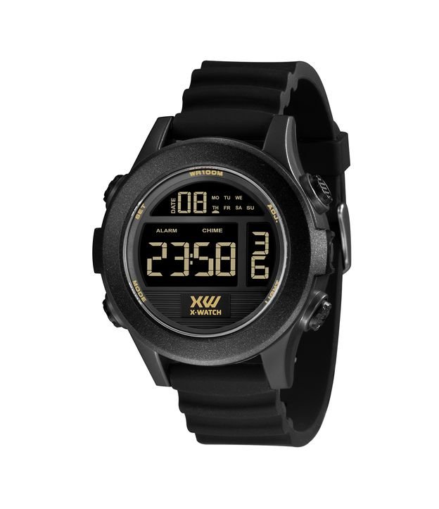 Relógio X-Watch Digital com Pulseira em Silicone e Caixa em Poliuretano XMPPD670 PXPX - Cor: Preto - Tamanho: U