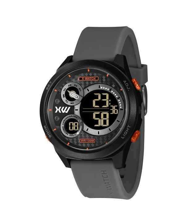 Relógio X-Watch Digital com Pulseira em Silicone e Caixa em Poliuretano XMPPD666 PXGX