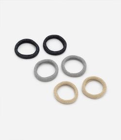 Kit 06 Elástico de Cabelo com Brilhos