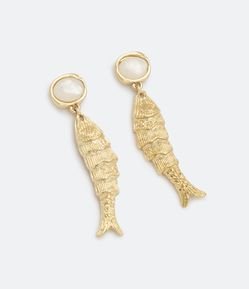 Brinco Médio com Pingente de Peixe