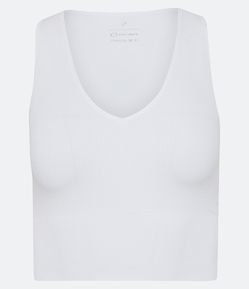 Top Esportivo em Poliamida com Textura Canelada