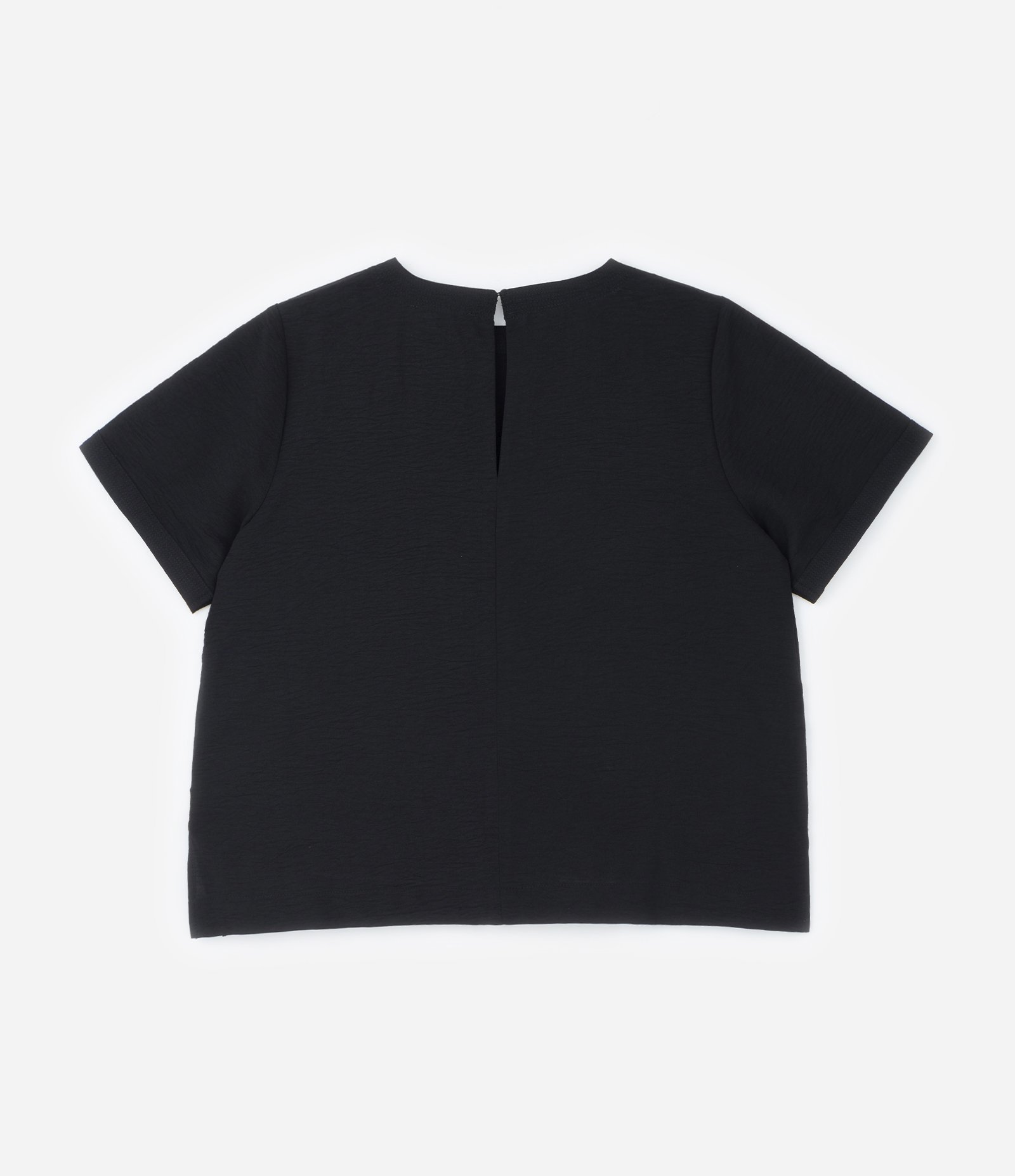 Blusa com Detalhe de Gota e Botão nas Costas Curve & Plus Size Preto 5