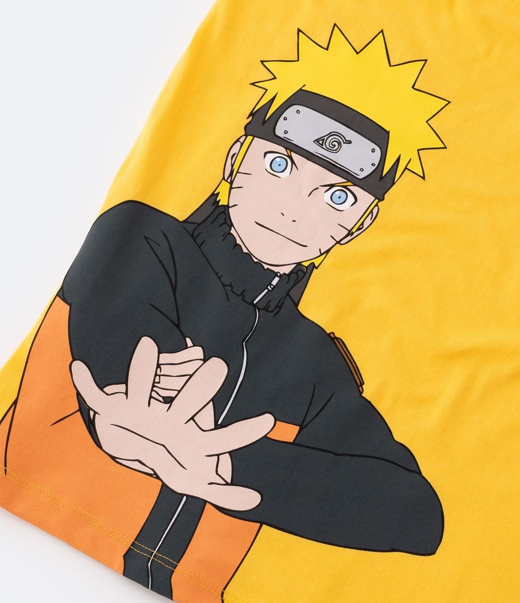 Camiseta Naruto Uzumaki Manga Longa Infantil