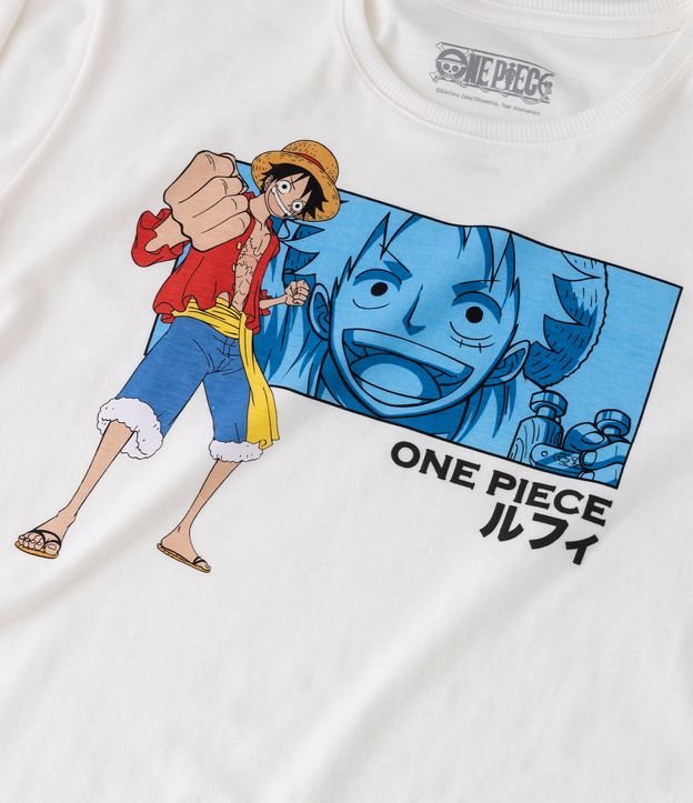 Camiseta T-shirt Anime One Piece Luffy - Branco