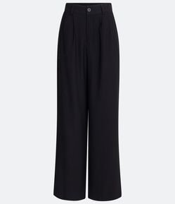 Calça Reta em Viscose com Modelagem Alfaiatada