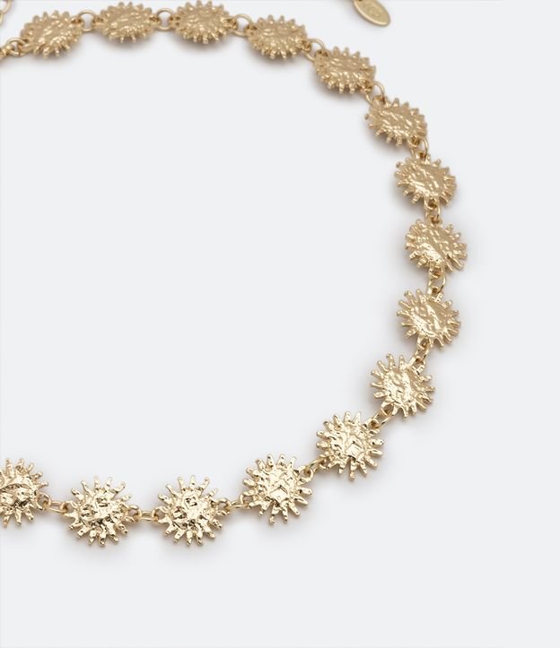Collar Choker en Metal con Forma de Soles Dorado 2