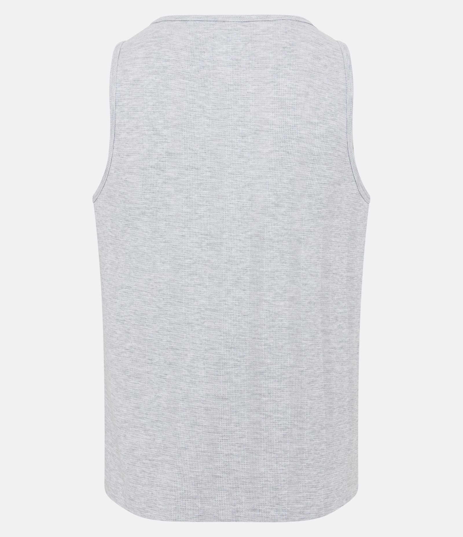 Camiseta Regata de Pijama em Algodão Texturizado Cinza Mescla 3