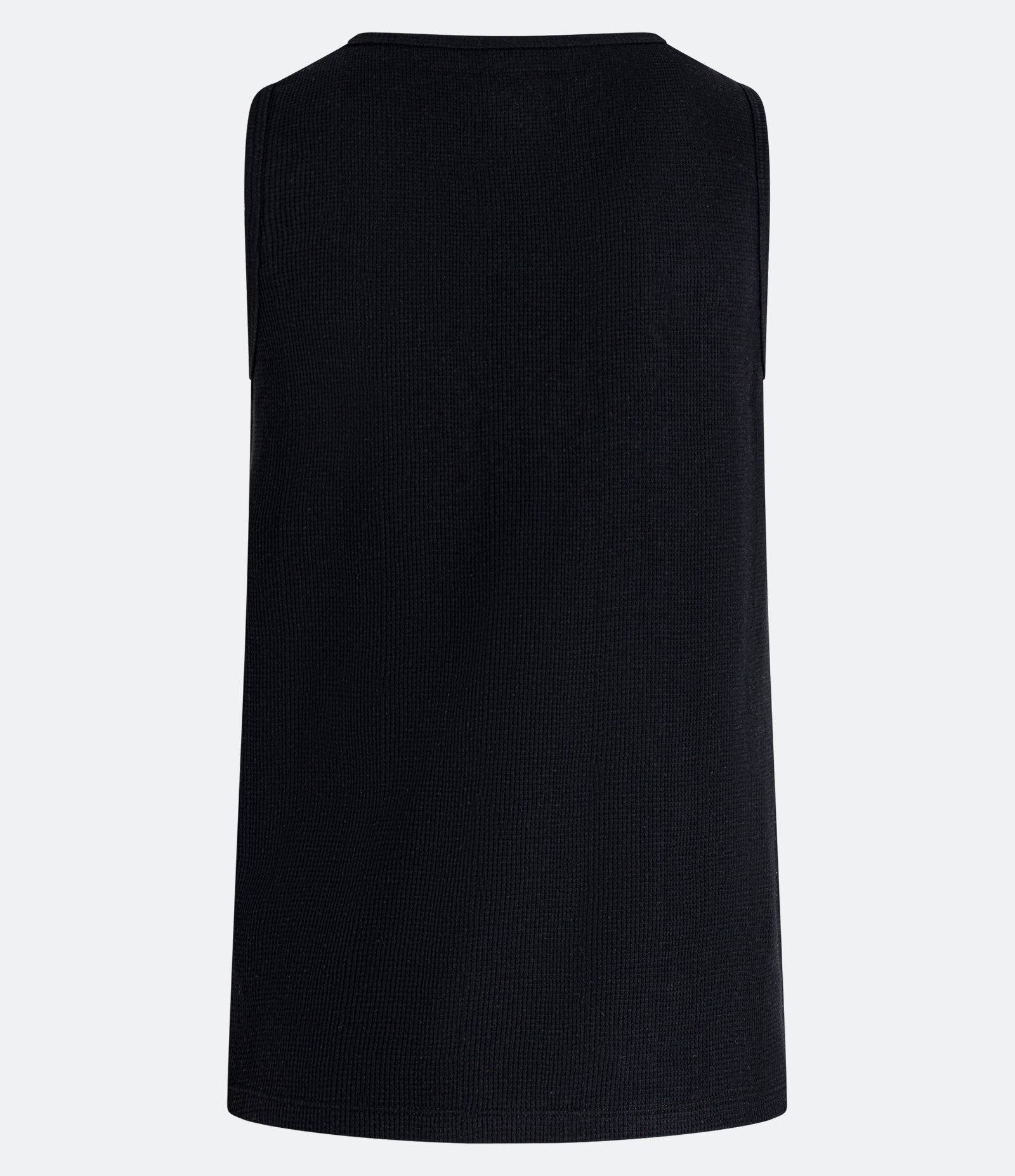 Camiseta Regata de Pijama em Algodão Texturizado Preto 2