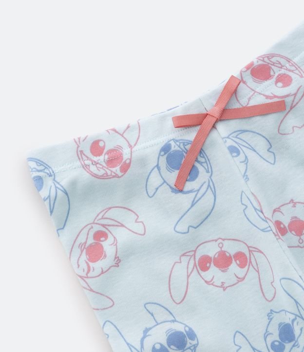 Pijama Largo Infantil en Ribana con Silk Stitch Metalizado - Talle 5 a 14 años Azul 6