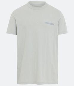 Camiseta Long Fit em Algodão com Estampa de Lettering Refletivo