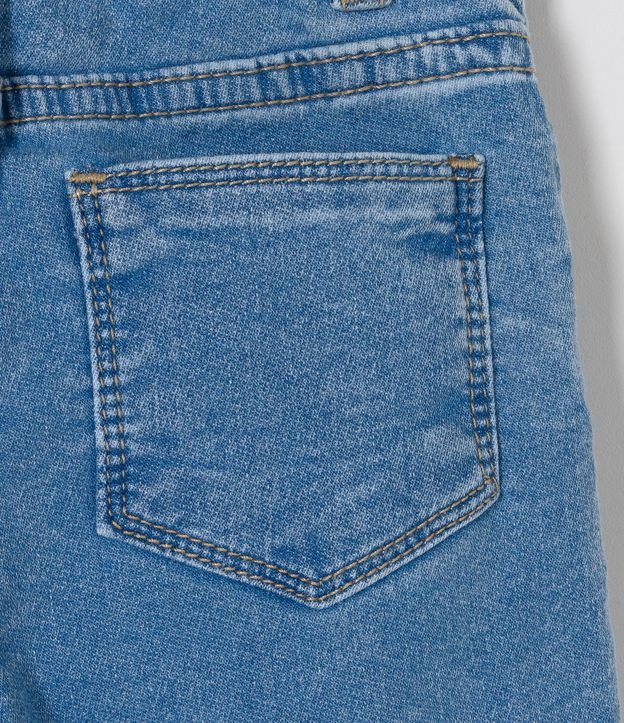 Pantalón Jogger Infantil en Jeans con Bolsillos - Talle 0 a 18 meses Azul 4
