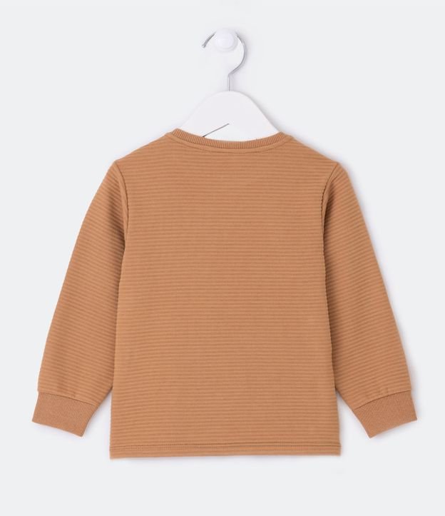Remera Infantil con Textura y Etiqueta en la Barra - Talle 1 a 5 años Beige 2