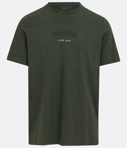 Camiseta Relaxed com Lettering Furious em Relevo