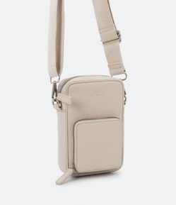 Bolsa Porta Celular Transversal com Bolsinho e Alça Larga