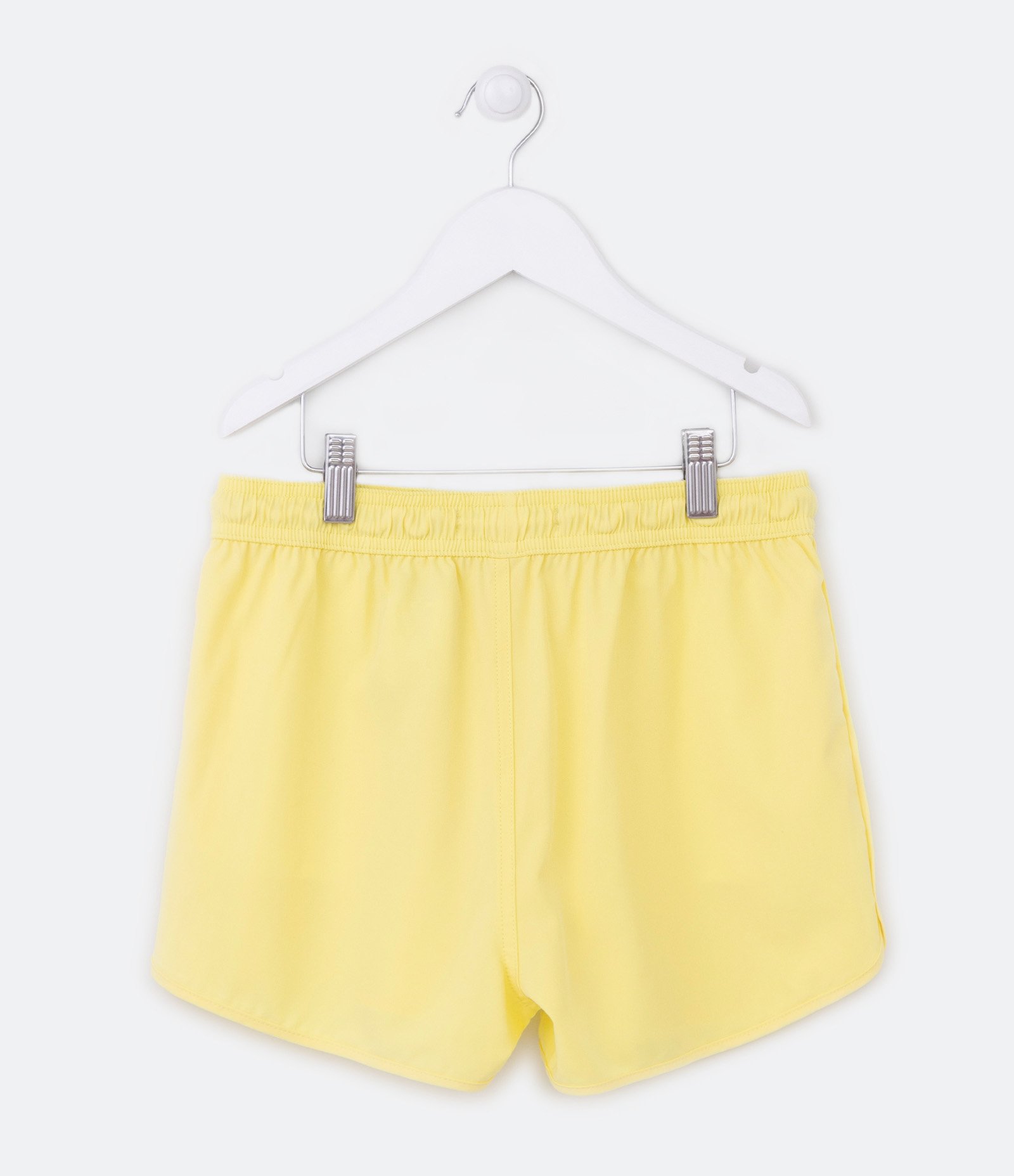 Short Runner Infantil em Microfibra com Cordão na Cintura- Tam 5 a 14 Anos Amarelo 2