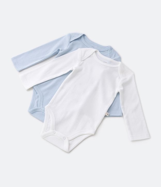 Kit 02 Bodys Básicos Infantil em Ribana - Tam RN a 6 meses